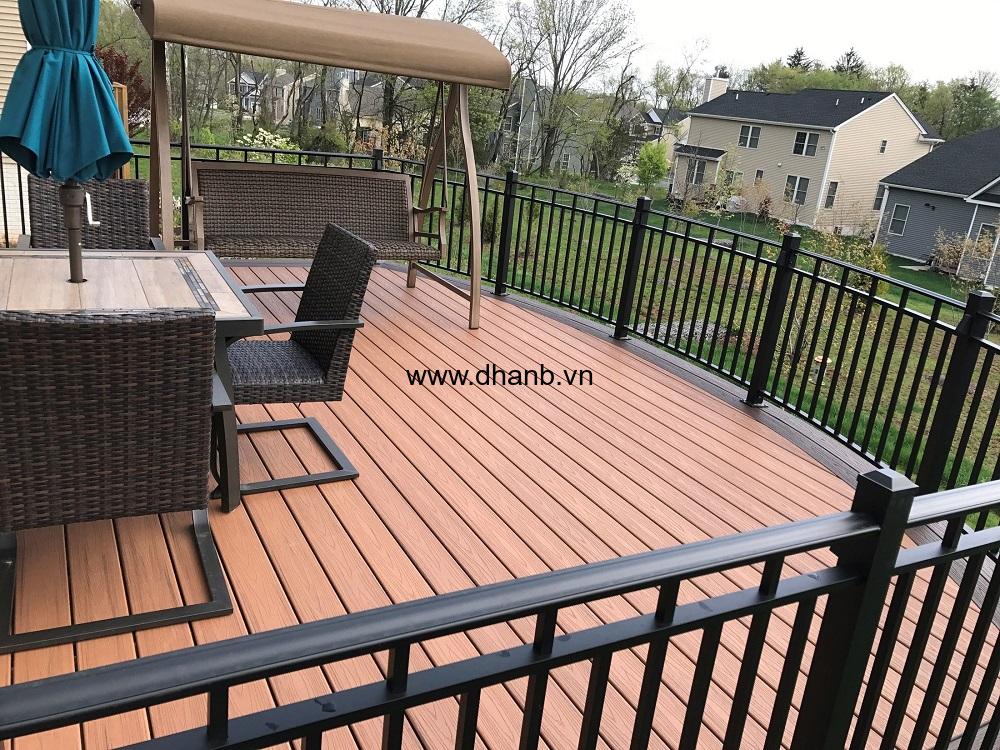 Lan can sắt cho sàn gỗ